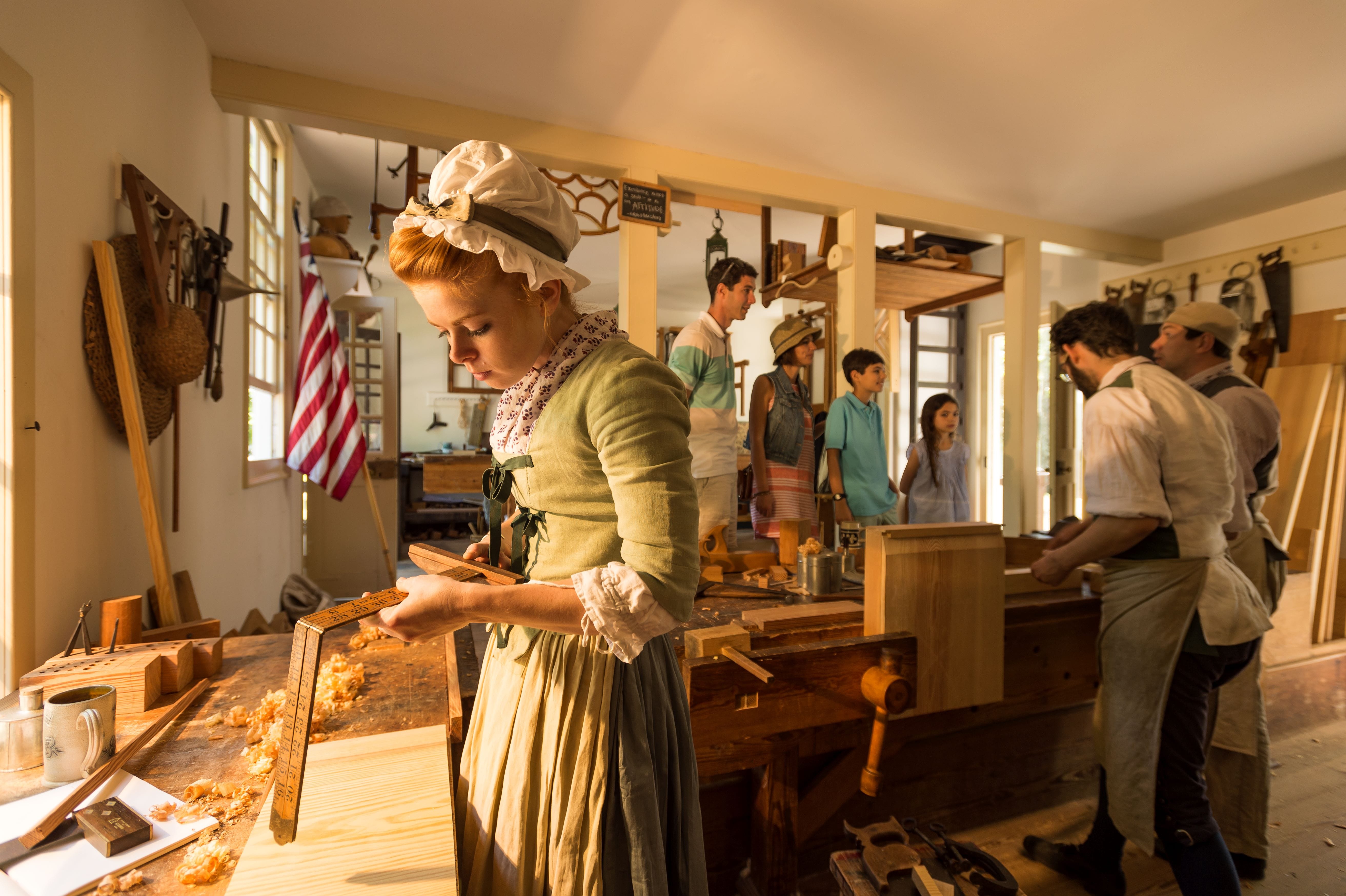 I saw various tradespeople go about their business using real 18th-century tools and techniques